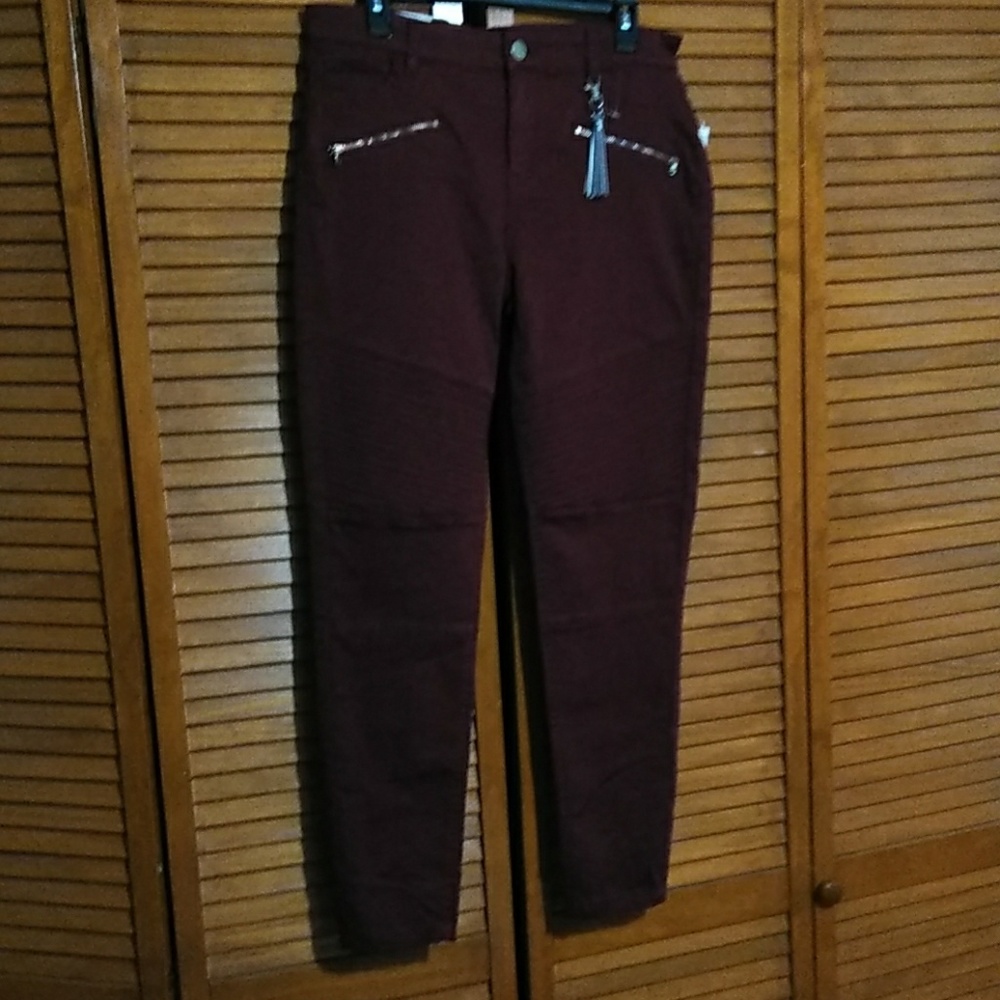 Wine color pants BNWT